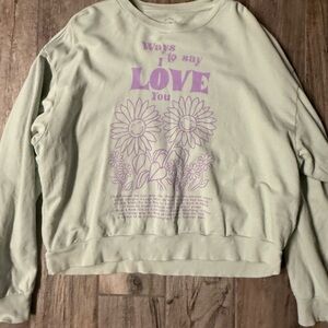 PacSun Green Long Sleeve Graphic Hoodie
